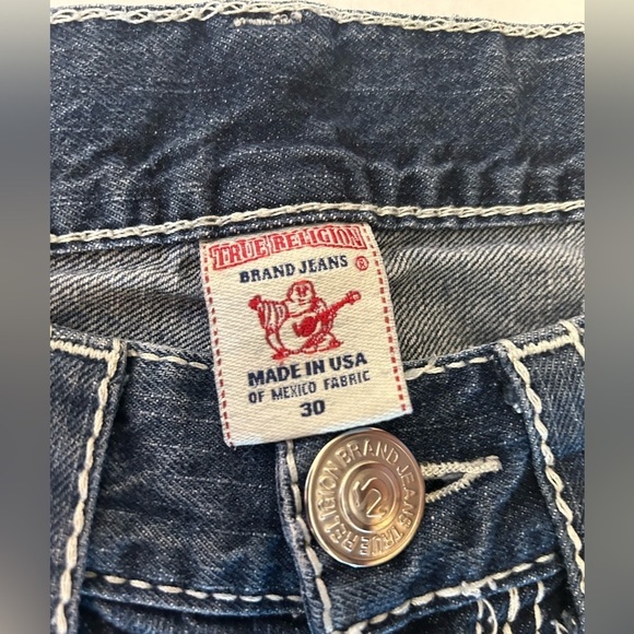 True Religion Section Ricky crop capri relaxed pants Sz-30x26 w/zip n button. W1 - Picture 4 of 10